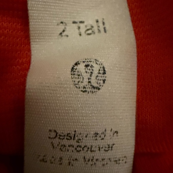 LULULEMON Blue Top and Orange Shorts Set- size 2tall shorts and small top - Picture 5 of 8